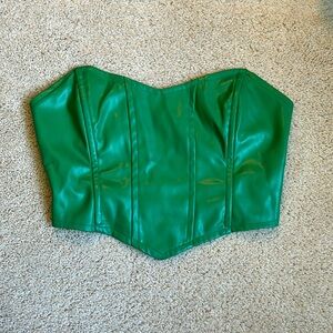 Princess Polly vegan leather crop top